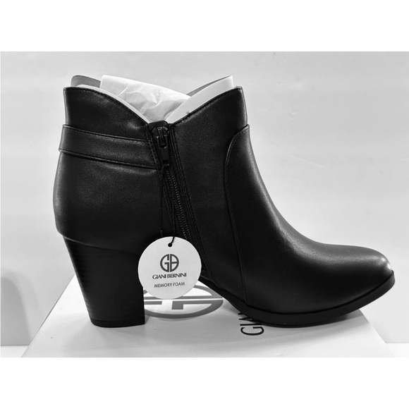 Giani Bernini Sz 9M Abalina Memory Foam Ankle Boot Pump Heel Arch Support Zip Up - Picture 5 of 13